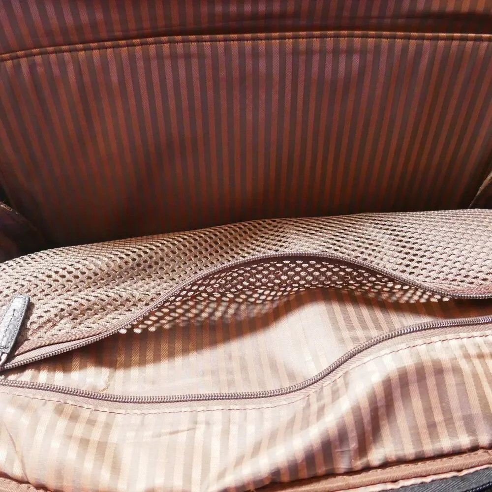 Moonsus Marsus Black Nylon Briefcase Laptop Bag with Padded Shoulder Strap